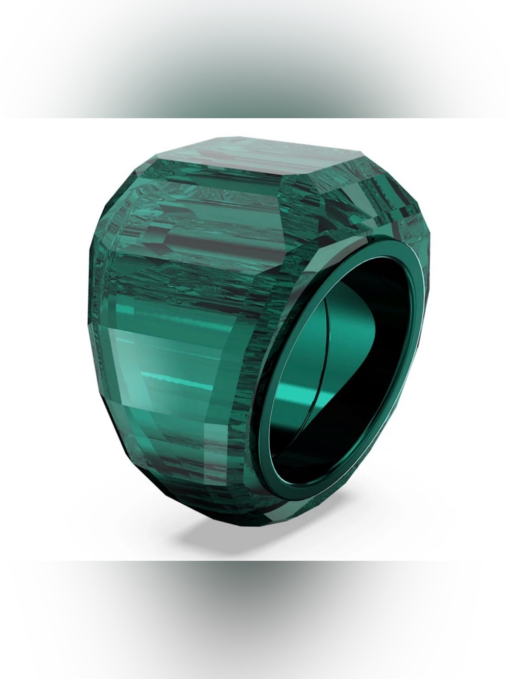 Swarovski lucent cocktail ring/ green - Picture 2 of 12